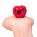 Вибро-пробка Vibrating Heart Shape Jewel Plug M-L
